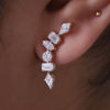 Multi Shape Lab Grown Diamond Ear Cuff Earrings in 14K Gold  for Women
