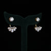 Elegant Round Lab Grown Diamond Stud & Pear Fan Jacket Earrings in 14K Gold Earrings
