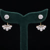Elegant Round Lab Grown Diamond Stud & Pear Fan Jacket Earrings in 14K Gold Earrings