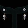 Round & Pear Cut Lab Diamond Drop Earrings in 14K Gold | Elegant Dangle Earrings