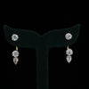 Round & Pear Cut Lab Diamond Drop Earrings in 14K Gold | Elegant Dangle Earrings