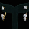 Round & Pear Cut Lab Diamond Drop Earrings in 14K Gold | Elegant Dangle Earrings