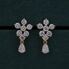 Floral Round & Pear Lab Grown Diamond Drop Earrings – 18K Gold  Elegant Stud Drops
