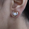 0.81 ct Each E VS1 IGI Round Fancy Lab Made Diamond Earring