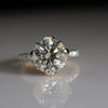 Round Cut Lab Grown Diamond Engagement Ring with Hidden Halo – 18K Gold Band
