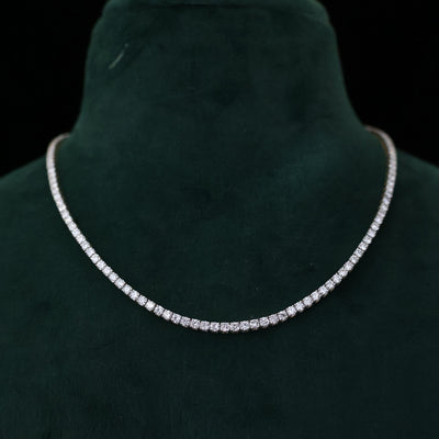 0.05 Carat Each Lab-Grown Diamond Tennis Necklace - Elegant Gold Design