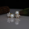 Pearl and Marquise shape Lab Grown Diamond Fancy Earring