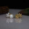Pearl and Marquise shape Lab Grown Diamond Fancy Earring