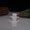 Beautiful Hidden Halo Cushion shape 5.03 CT Lab Grown Diamond Engagement Ring