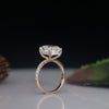Beautiful Hidden Halo Cushion shape 5.03 CT Lab Grown Diamond Engagement Ring