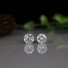 1.50 CT Each Round Lab Grown Diamond Stud Earrings 14K Yellow Gold |  IGI Certified