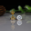 1.50 CT Each Round Lab Grown Diamond Stud Earrings 14K Yellow Gold |  IGI Certified