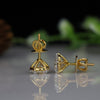 1.50 CT Each Round Lab Grown Diamond Stud Earrings 14K Yellow Gold |  IGI Certified