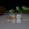 1.88 ct Each D VVS1 IGI Round Shape Solitaire Lab Made Diamond Stud