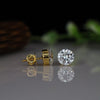 Elegant Jewelry 2.0CT Each Round Lab Grown Diamond Solitaire Stud Earrings 14K Yellow Gold