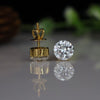 Elegant Jewelry 2.0CT Each Round Lab Grown Diamond Solitaire Stud Earrings 14K Yellow Gold