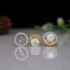 1.00 Ct Round Shape Lab Grown Diamond Detachable Halo Stud