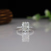 3.01 CT F VVS2 Radiant Shape Lab Grown Diamond Solitaire Ring