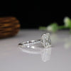 3.01 CT F VVS2 Radiant Shape Lab Grown Diamond Solitaire Ring