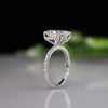 3.01 CT F VVS2 Radiant Shape Lab Grown Diamond Solitaire Ring