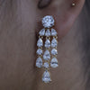 Luxury Pear Drop Lab Grown Diamond Dangle Earrings in 14K Yellow Gold