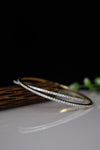 Elegant Lab Grown Diamond Thin Bangles – Sleek Open-Set Design in Yellow Gold