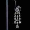 Luxury Pear Drop Lab Grown Diamond Dangle Earrings in 14K Yellow Gold