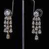 Luxury Pear Drop Lab Grown Diamond Dangle Earrings in 14K Yellow Gold