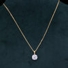 Round Lab Grown Diamond Pendant 18K Yellow Gold | Solitaire Diamond