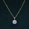 Round Lab Grown Diamond Pendant 18K Yellow Gold | Solitaire Diamond