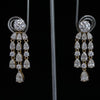 Luxury Pear Drop Lab Grown Diamond Dangle Earrings in 14K Yellow Gold