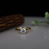 Round Solitaire Lab Grown Diamond Ring in 14K Gold – Classic Engagement Ring