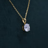 Round Lab Grown Diamond Pendant 18K Yellow Gold | Solitaire Diamond