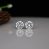 3.0CT Each Round Lab Grown Diamond Stud Earrings in 18K Gold | Classic Solitaire Studs