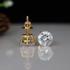 3.0CT Each Round Lab Grown Diamond Stud Earrings in 18K Gold | Classic Solitaire Studs