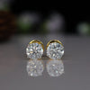 75 Pointer Round Lab Grown Diamond Solitaire Stud Earrings in 14K Yellow Gold