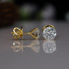 75 Pointer Round Lab Grown Diamond Solitaire Stud Earrings in 14K Yellow Gold