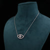 Evil Eye Lab Grown Diamond Pendant Necklace – 14K White Gold , Protective Jewelry