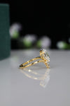 Pear-cut lab-grown diamond Ring, set in sleek yellow gold — perfect for engagements, promises, or everyday elegance.