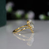 Pear-cut lab-grown diamond Ring, set in sleek yellow gold — perfect for engagements, promises, or everyday elegance.