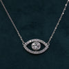 Evil Eye Lab Grown Diamond Pendant Necklace – 14K White Gold , Protective Jewelry