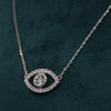 Evil Eye Lab Grown Diamond Pendant Necklace – 14K White Gold , Protective Jewelry