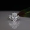 Brilliant 6 Carat Oval Cut Lab Diamond Engagement Ring