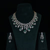 Luxury Russion Emerald & Lab Diamond Bridal Necklace Set – 14K Gold