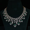 Luxury Russion Emerald & Lab Diamond Bridal Necklace Set – 14K Gold