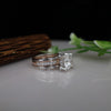 Luxury Two Tone Lab Grown Diamond Bridal Ring Set | Round Solitaire Engagement Ring