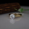 Classic Round Lab Grown Diamond Solitaire Ring in 14K Gold |  Minimal Bridal Jewelry
