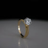 Classic Round Lab Grown Diamond Solitaire Ring in 14K Gold |  Minimal Bridal Jewelry