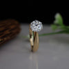 Classic Round Lab Grown Diamond Solitaire Ring in 14K Gold |  Minimal Bridal Jewelry