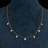 Dainty Lab Diamond Charm Necklace in Gold | Minimal Drop Pendant Necklace for Women